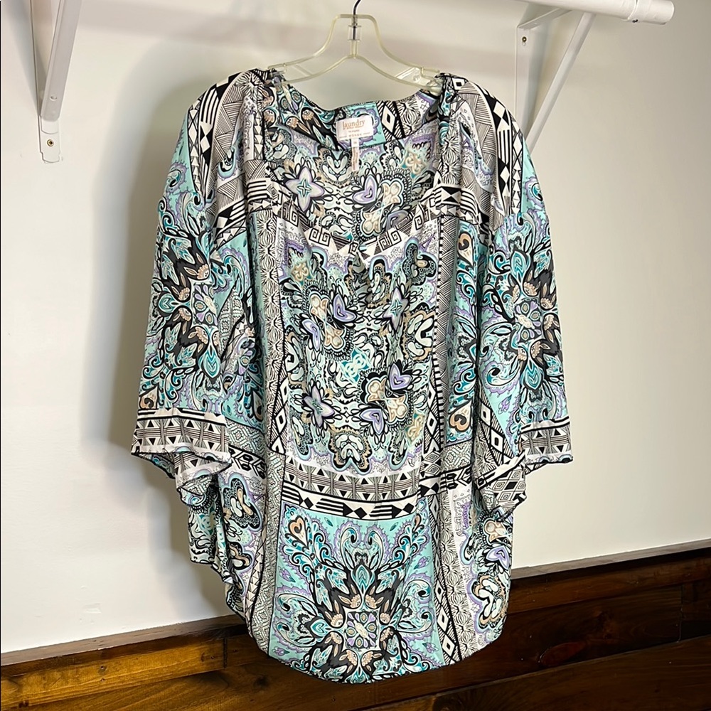 Laundry By Shelli Segal Paisley Flowy Blouse- 3X
